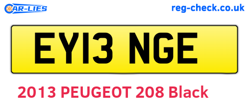 EY13NGE are the vehicle registration plates.
