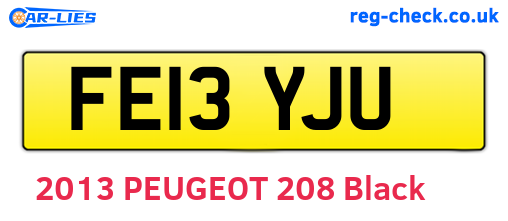FE13YJU are the vehicle registration plates.
