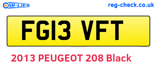 FG13VFT are the vehicle registration plates.
