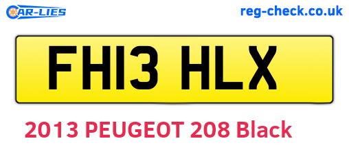 FH13HLX are the vehicle registration plates.