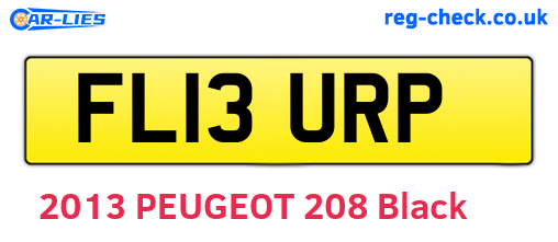 FL13URP are the vehicle registration plates.