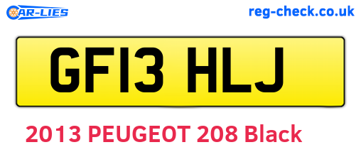 GF13HLJ are the vehicle registration plates.