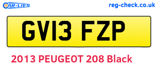 GV13FZP are the vehicle registration plates.