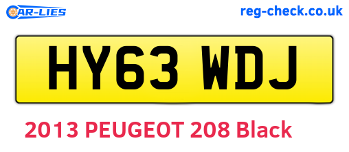 HY63WDJ are the vehicle registration plates.