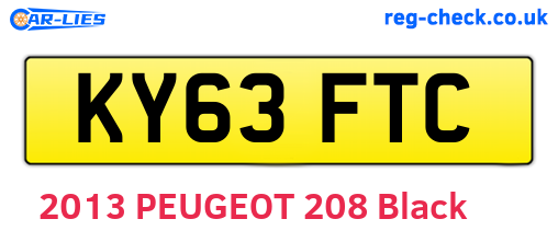 KY63FTC are the vehicle registration plates.