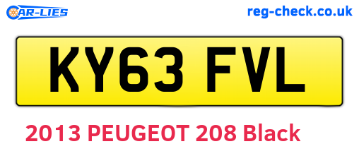 KY63FVL are the vehicle registration plates.