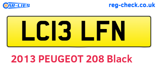 LC13LFN are the vehicle registration plates.