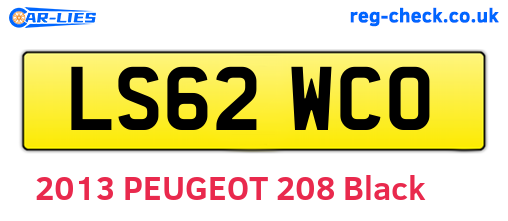 LS62WCO are the vehicle registration plates.