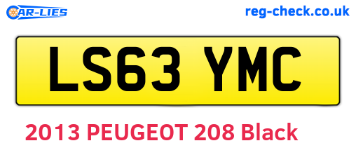 LS63YMC are the vehicle registration plates.