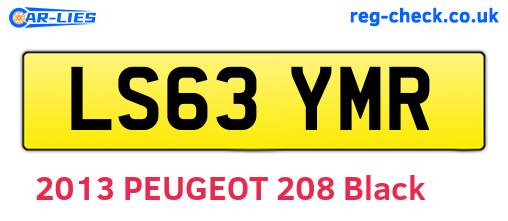 LS63YMR are the vehicle registration plates.