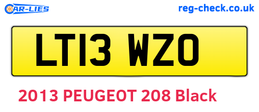 LT13WZO are the vehicle registration plates.