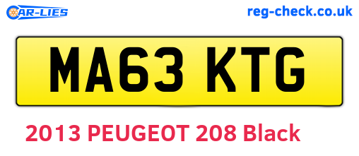 MA63KTG are the vehicle registration plates.