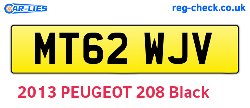 MT62WJV are the vehicle registration plates.