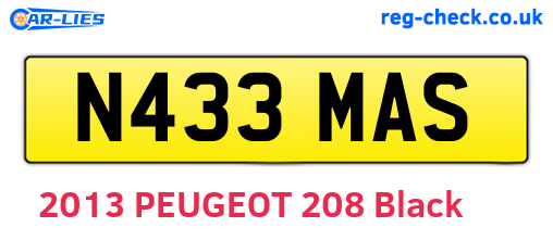 N433MAS are the vehicle registration plates.