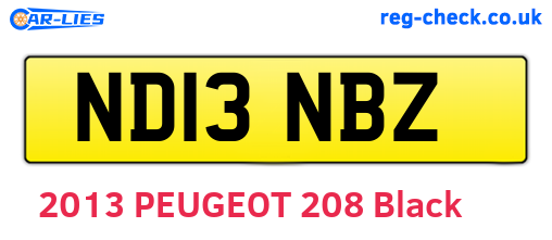 ND13NBZ are the vehicle registration plates.