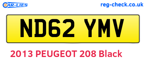 ND62YMV are the vehicle registration plates.