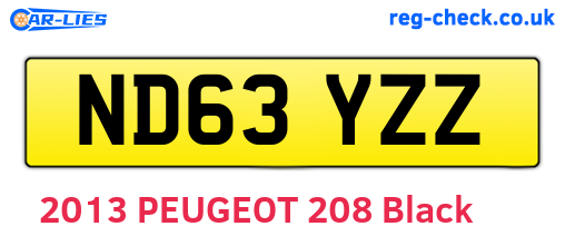 ND63YZZ are the vehicle registration plates.