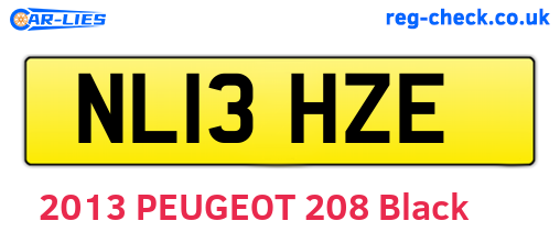 NL13HZE are the vehicle registration plates.