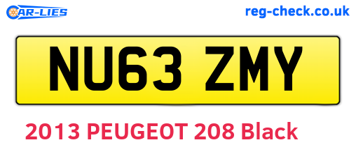 NU63ZMY are the vehicle registration plates.