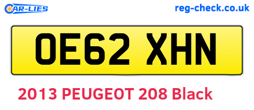 OE62XHN are the vehicle registration plates.