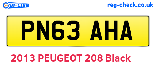 PN63AHA are the vehicle registration plates.