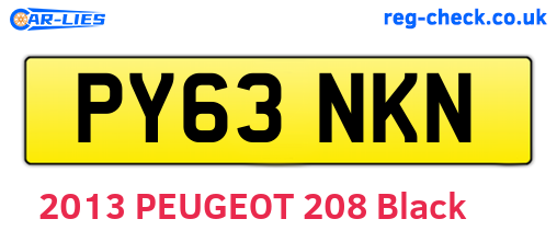PY63NKN are the vehicle registration plates.