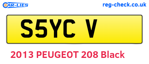 S5YCV are the vehicle registration plates.