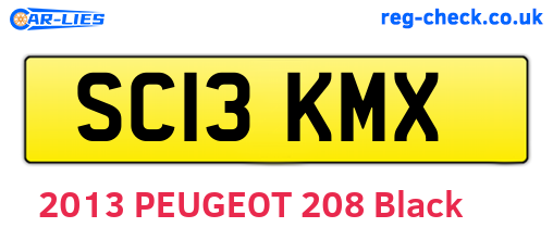 SC13KMX are the vehicle registration plates.