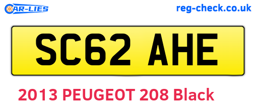 SC62AHE are the vehicle registration plates.