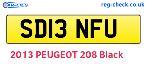 SD13NFU are the vehicle registration plates.