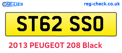 ST62SSO are the vehicle registration plates.