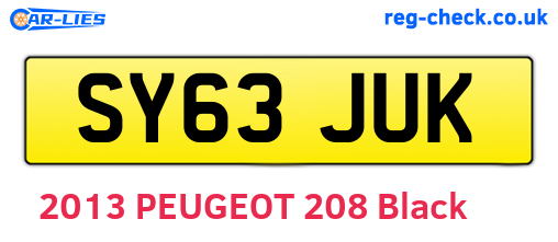 SY63JUK are the vehicle registration plates.