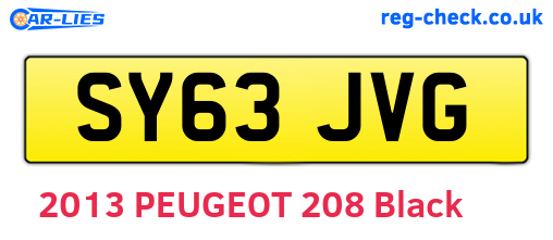 SY63JVG are the vehicle registration plates.