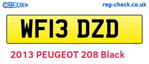 WF13DZD are the vehicle registration plates.