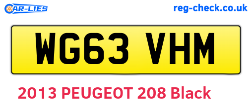 WG63VHM are the vehicle registration plates.