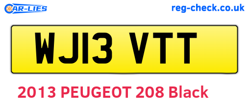 WJ13VTT are the vehicle registration plates.
