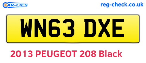 WN63DXE are the vehicle registration plates.