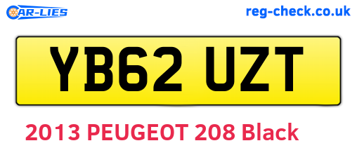 YB62UZT are the vehicle registration plates.