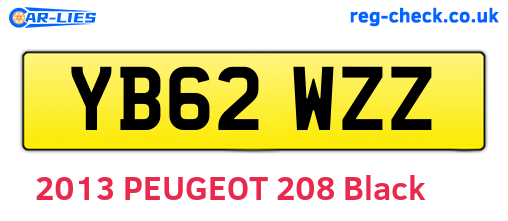 YB62WZZ are the vehicle registration plates.