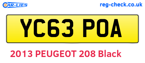 YC63POA are the vehicle registration plates.