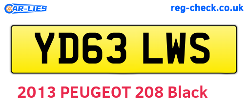 YD63LWS are the vehicle registration plates.