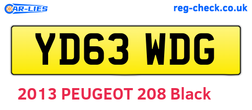 YD63WDG are the vehicle registration plates.