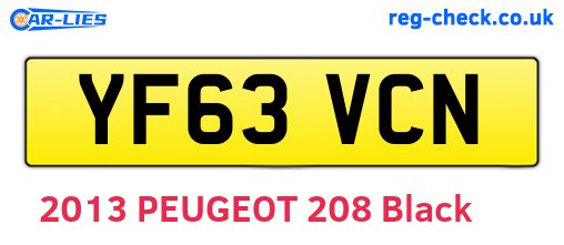 YF63VCN are the vehicle registration plates.