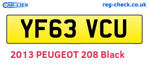 YF63VCU are the vehicle registration plates.