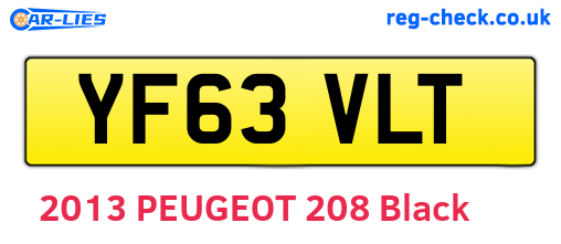 YF63VLT are the vehicle registration plates.
