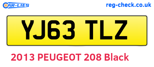 YJ63TLZ are the vehicle registration plates.