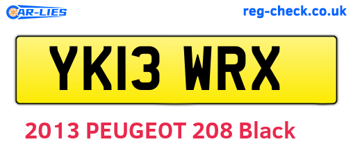 YK13WRX are the vehicle registration plates.