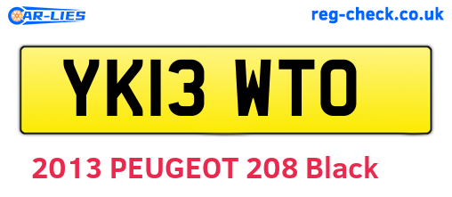 YK13WTO are the vehicle registration plates.