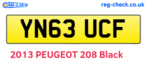 YN63UCF are the vehicle registration plates.