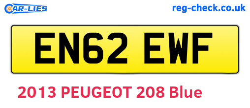 EN62EWF are the vehicle registration plates.